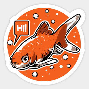 Cute Fish Saying Hi Sticker